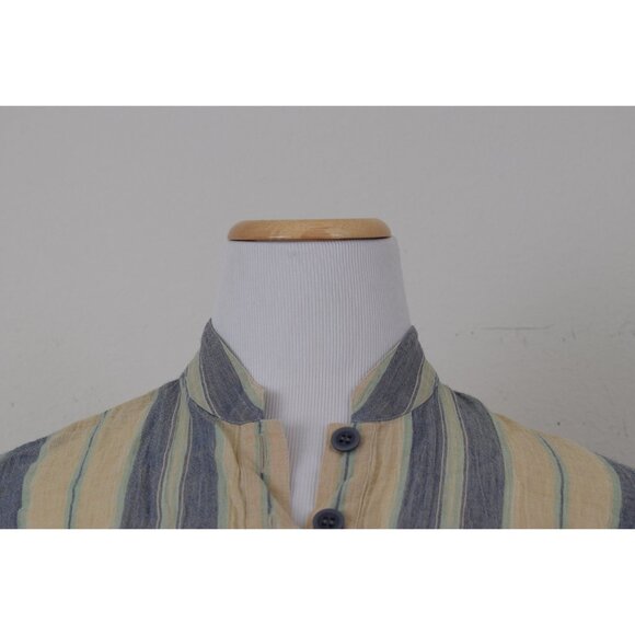 Hemp Tunic Striped Crinkle Blouse - Picture 5 of 10